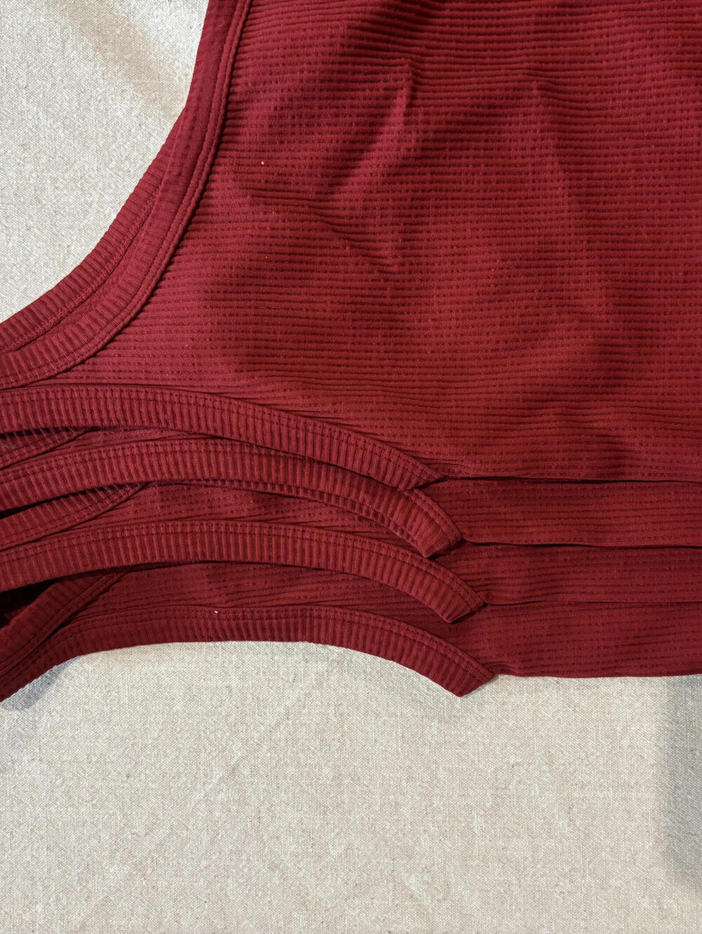 Nikibiki Red Ribbed One Shoulder Tank - Picture 5 of 5